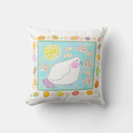 Peace Dove with flowers pillow Kissen
