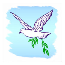 Peace Dove with Olive Branch Art Poster