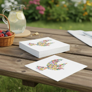 Peace Dove World Fahnen Serviette