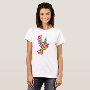 Peace Dove World Fahnen T-Shirt