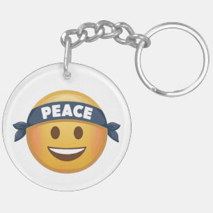 Peace Emoji Schlüsselanhänger
