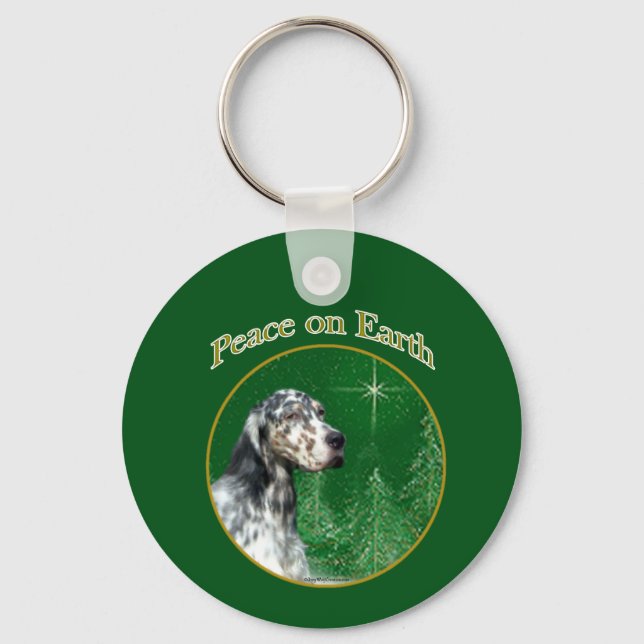 Peace English Setter Schlüsselanhänger (Vorderseite)
