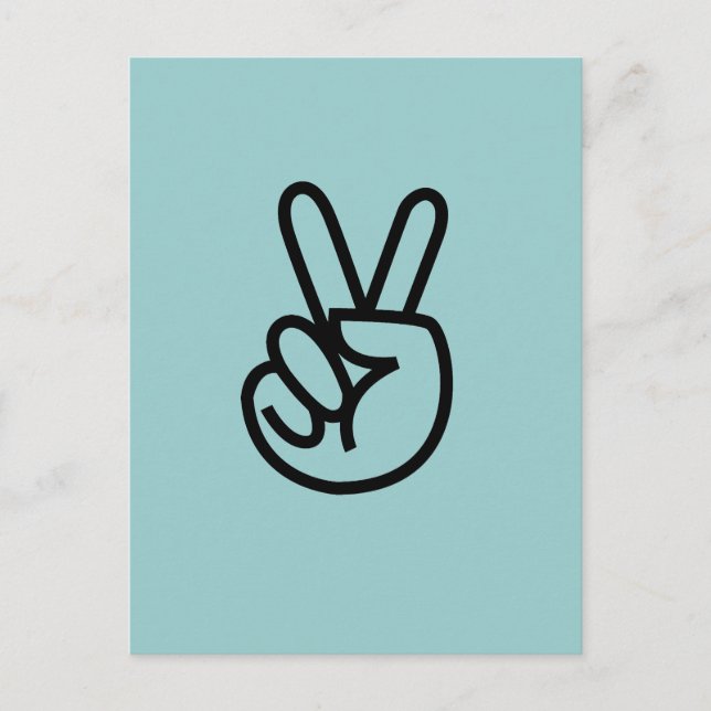 Peace Fingers Postkarte (Vorderseite)
