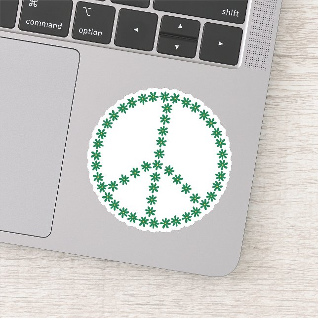 Peace Floral Aufkleber (Detail)