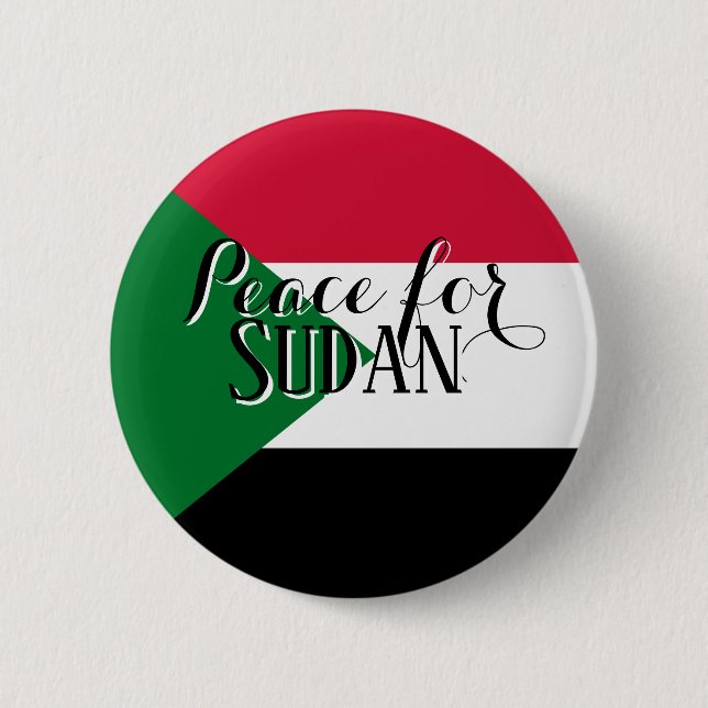 Peace for Sudan Button Pin  Solidarity & Awareness (Vorderseite)