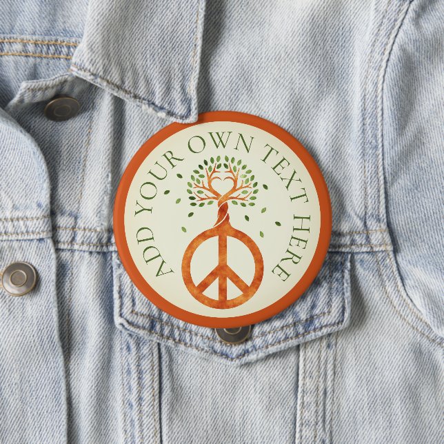Peace For Trees - Flower Power Heart 1 Button (Beispiel)