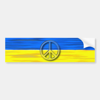 Peace for Ukraine Logo Flag Autoaufkleber