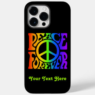 Peace Forever Vintag Retro Rainbow Custom Case-Mate iPhone 14 Pro Max Hülle