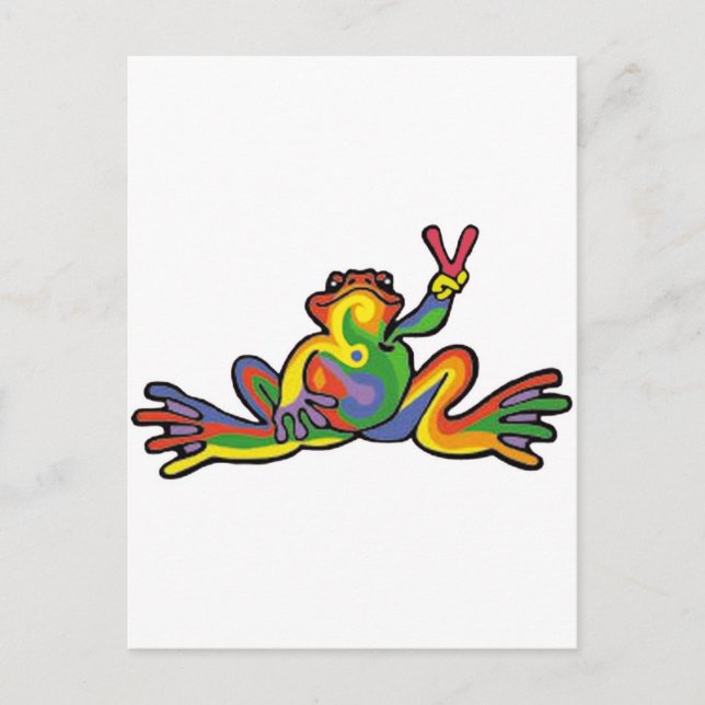 Peace Frog Postkarte (Vorderseite)
