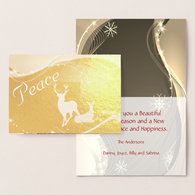 Peace Glitzy Holiday Card mit Dos and Buck Folienkarte (Anzeige)