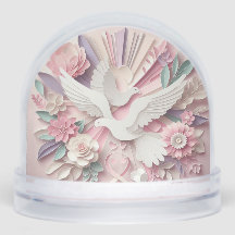 Peace & Grace – Dove and Cross Papercut Pastel Art