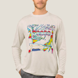 "Peace" Grafik mit gelb-rosa-blauem Design Tri-Blend Shirt