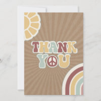 Peace Groovy Welcome Pink Brown Babydusche Hippie