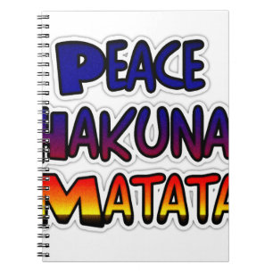 Peace Hakuna Matata gibt Produkte Notizblock