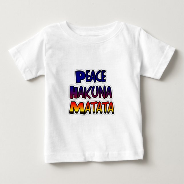 Peace Hakuna Matata Gradient Art Baby T-shirt (Vorderseite)