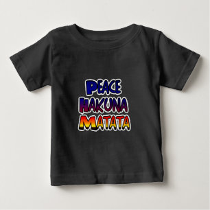 Peace Hakuna Matata Gradient Art Baby T-shirt