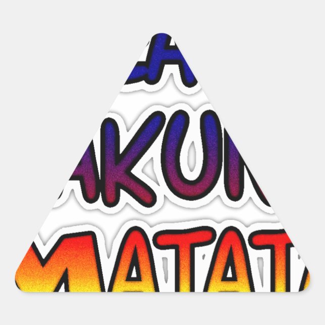 Peace Hakuna Matata Gradient Art Dreieckiger Aufkleber (Vorderseite)