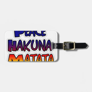Peace Hakuna Matata Gradient Art Gepäckanhänger
