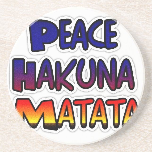 Peace Hakuna Matata Gradient Art Untersetzer (Vorne)