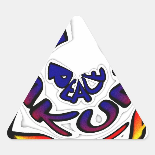 "Peace Hakuna Matata" Rundschreiben Dreieckiger Aufkleber (Vorderseite)