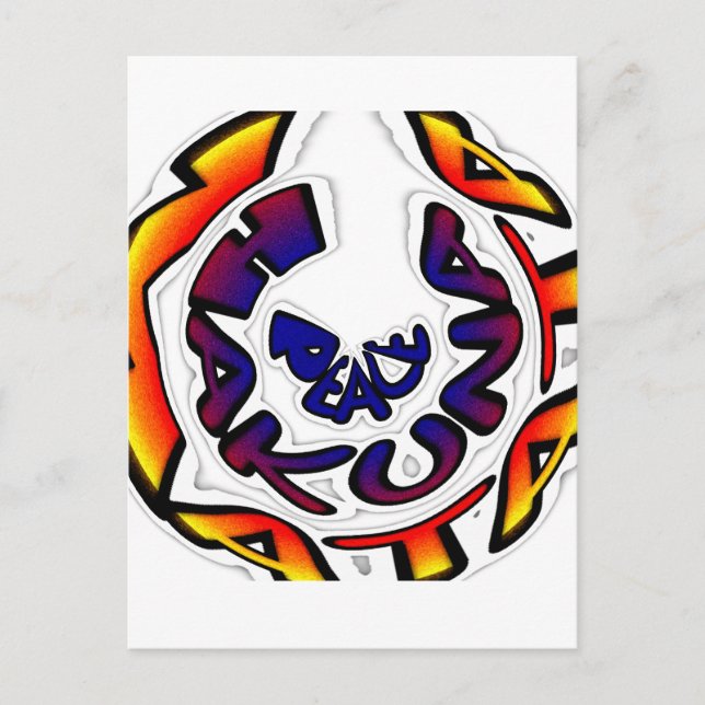 "Peace Hakuna Matata" Rundschreiben Postkarte (Vorderseite)