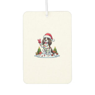 Peace Hand English Springer Spaniel Weihnachtshund Autolufterfrischer