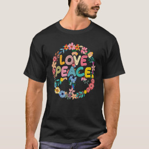 Peace Hand Gefärbte Krawatte Finger Freedom Hippie T-Shirt