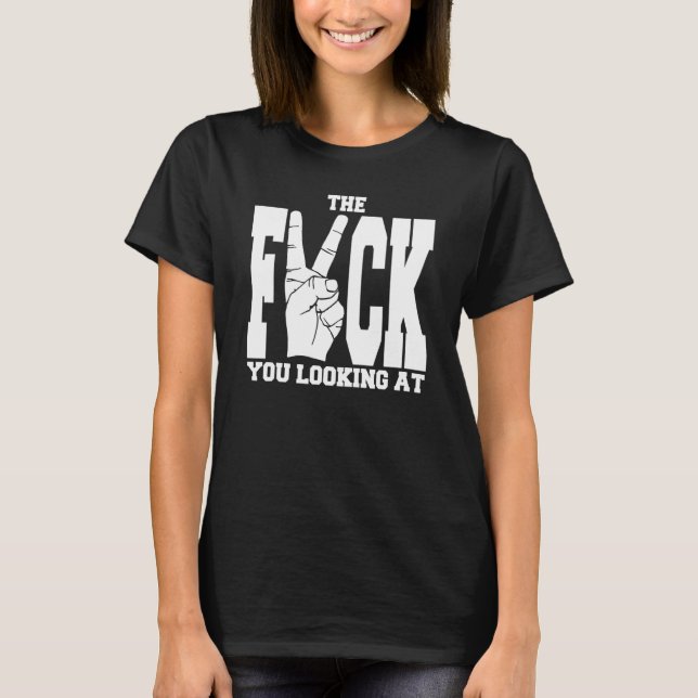 Peace Hand Gesture Funny T-Shirt (Vorderseite)