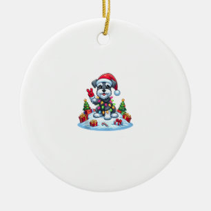 Peace Hand Miniatur Schnauzer Weihnachtslicht Wo Keramik Ornament