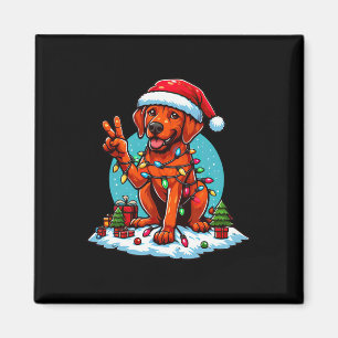 Peace Hand Rhodesian Ridgeback Christmas Lights Wo Magnet