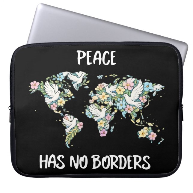 Peace Has No Borders Laptopschutzhülle (Vorderseite)