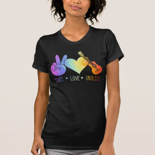 Peace Hawaiian Ukulele Music Liebe T-Shirt