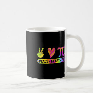 Peace Heart Pi Day Gefärbte Krawatte Mathematik Sc Kaffeetasse