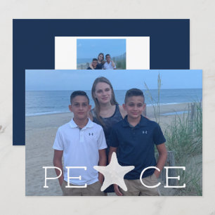 Peace Holiday Foto Christmas Card Einladung