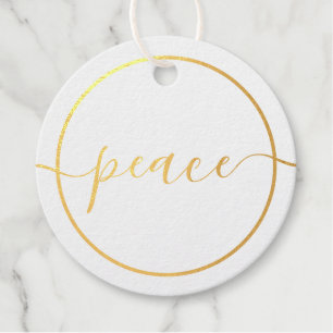 Peace Holiday Snowflake Background Personalisiert Geschenkanhänger