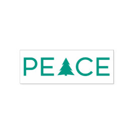 Peace Holiday Tree Moderne Typografie Permastempel