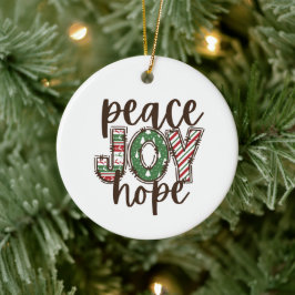 Peace Hope Joy Christmas Ornament Gift Idee