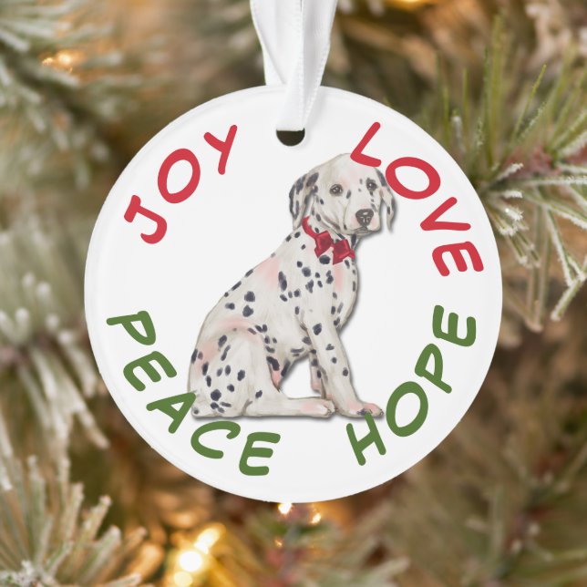 Peace Hope Love Dalmatian Chien chiot (Arbre)