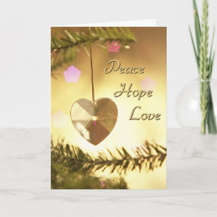 Peace Hope Love holiday card Feiertagskarte
