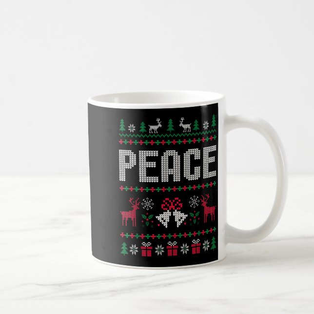 Peace I Come In Peace Matching Couple Ugly Merry C Kaffeetasse (Rechts)