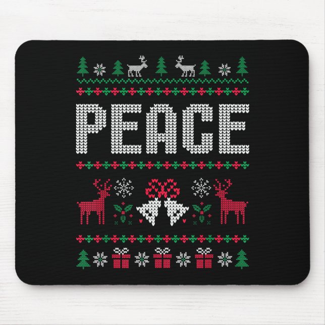 Peace I Come In Peace Matching Couple Ugly Merry C Mousepad (Vorne)