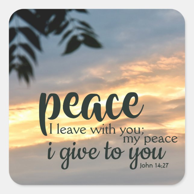 "Peace I Verlass with You" Aufkleber auf dem Platz (Vorderseite)