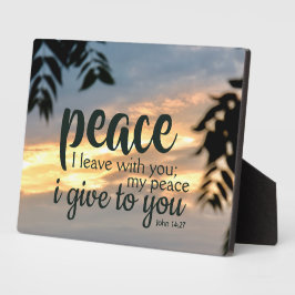 "Peace I Verlass with you" Tabletop Plaque Fotoplatte