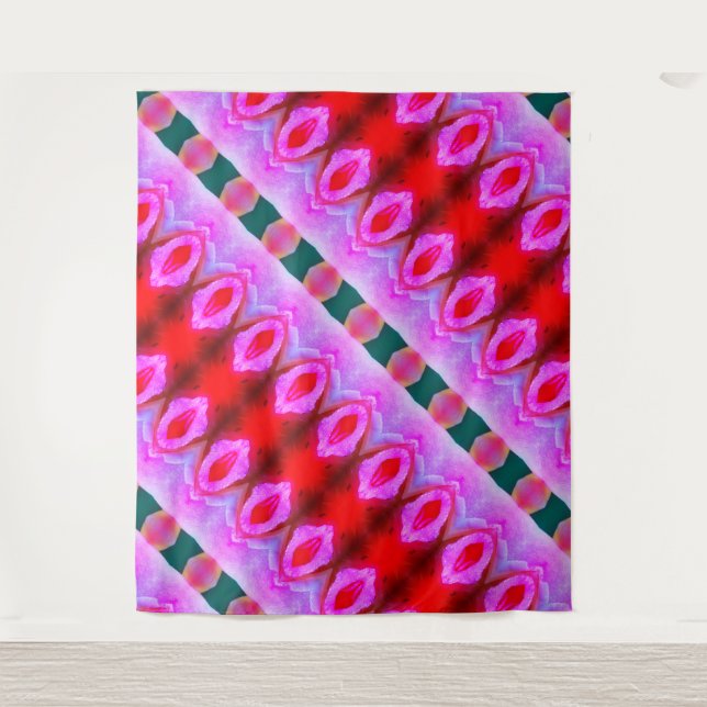 Peace Ikat Miami Wandteppich (Vorderseite)