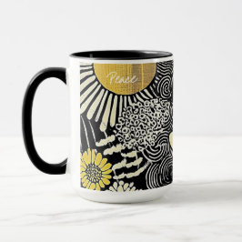 Peace in Bloom Abstract Mug Tasse