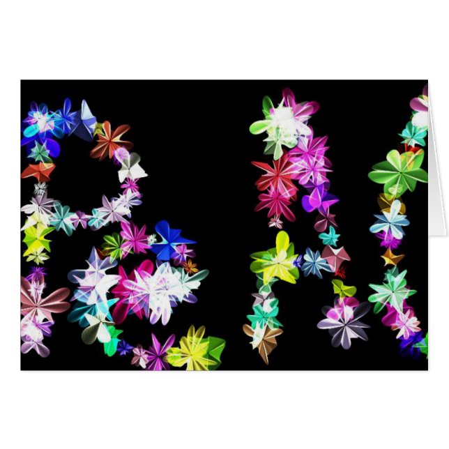 "PEACE" in Blume Art Print (Vorderseite (Horizontal))