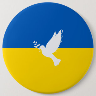 Peace in the world Ukraan flag Button