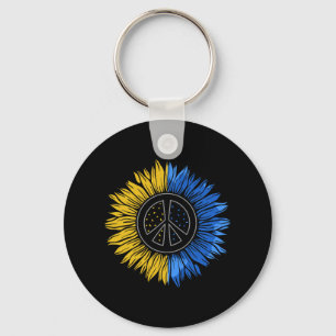 Peace in Ukraine Sunflower TShirt for Women Ukrain Schlüsselanhänger