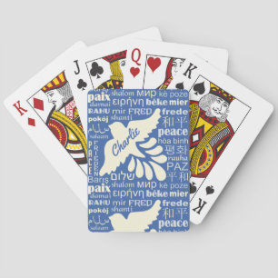 PEACE in vielen Sprachen individuelle Name spielen Spielkarten