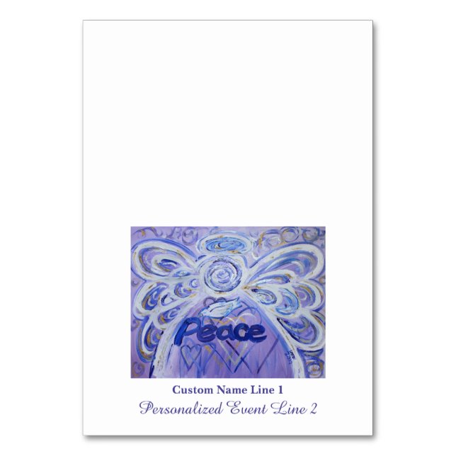 Peace Inspiration Word Engel Table Zent Cards Tischnummer (Vorderseite)